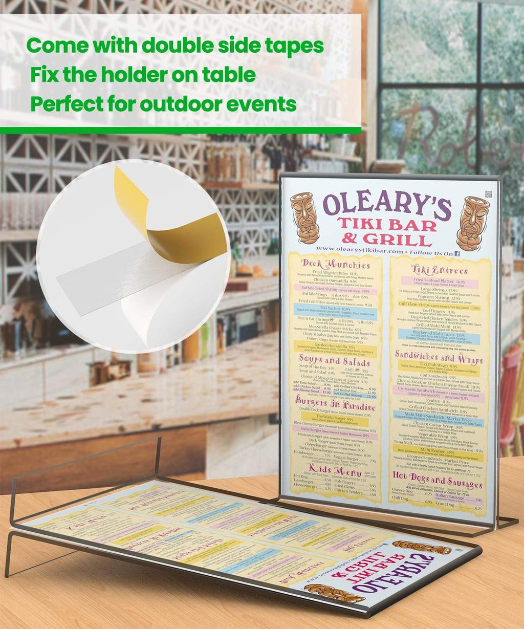 8 Pack Acrylic Sign Holder 8.5 x 11, Double-Sided Clear Plastic Display Stand B299