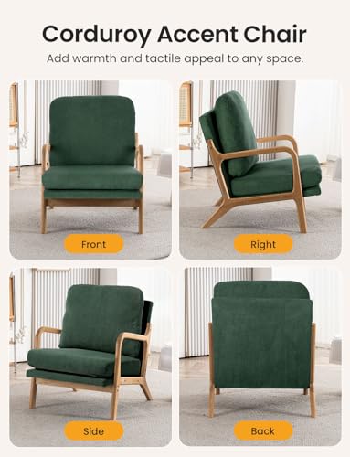 Mid Century Modern Sherpa Accent Chair with Detachable Cover U4948