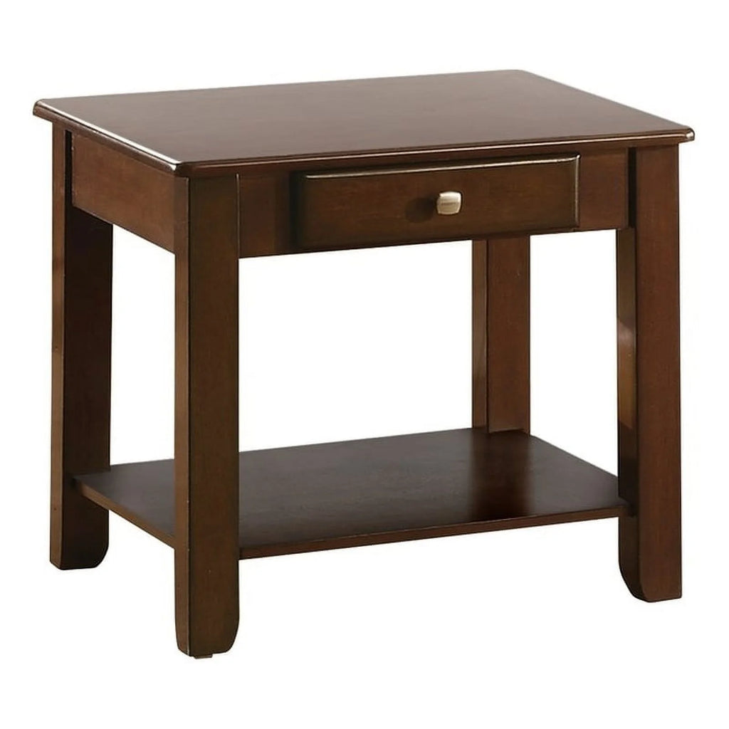 Wood 1 Drawer End Table Set of 2 F960890