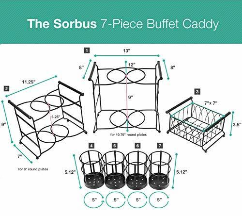 7-Piece Stackable Buffet Caddy Set N889