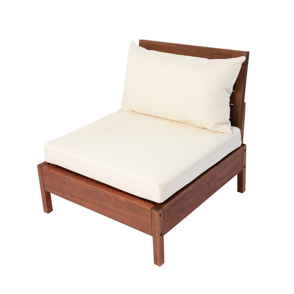 Eucalyptus Wood Outdoor Chair with Seat Back O13908