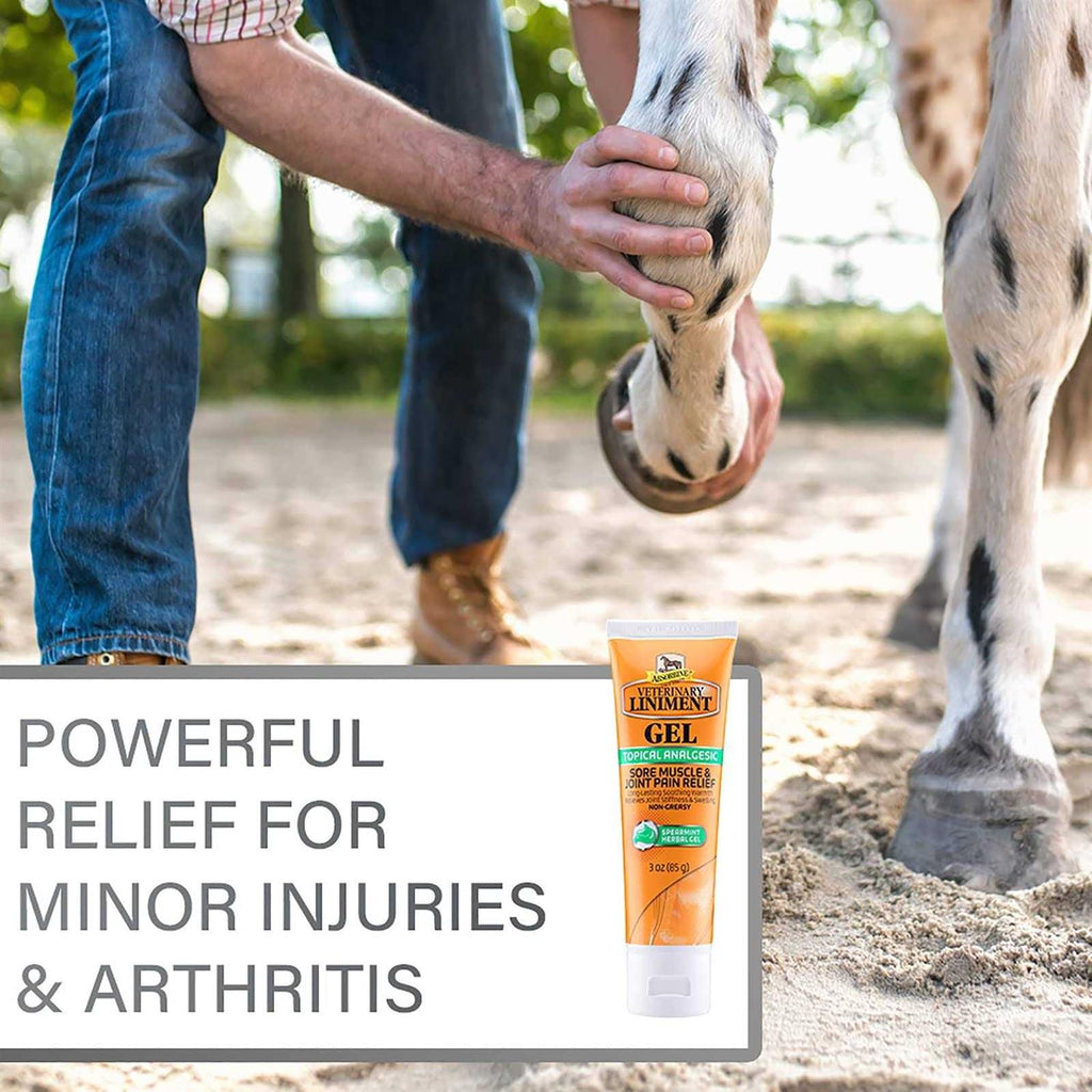 Absorbine Veterinary Liniment Gel Topical Menthol Analgesic Rub A962
