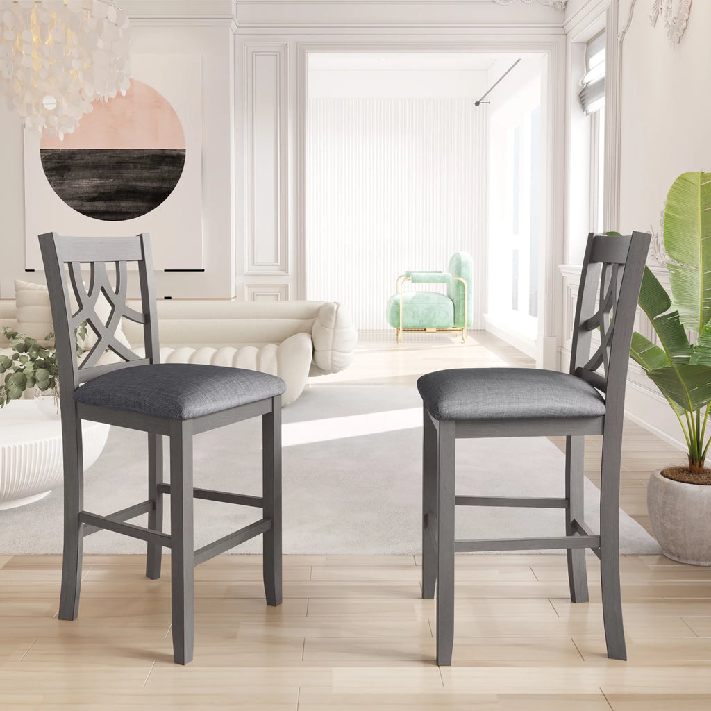 3 Piece Round Drop Leaf Dining Table Set with 2 Chairs A430870