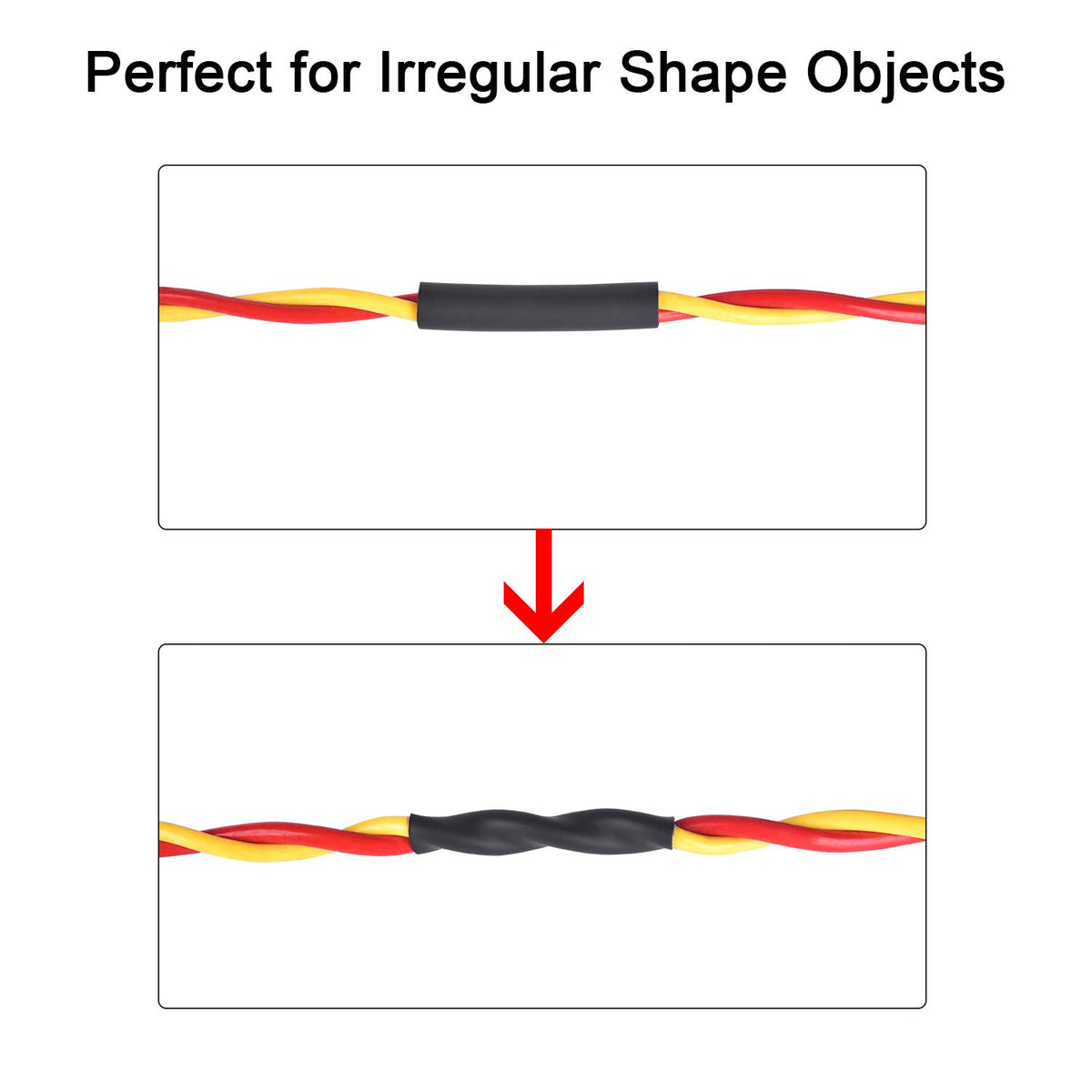 3/4 Inch 3:1 Waterproof Heat Shrink Tubing Black Pack of 2 R76014