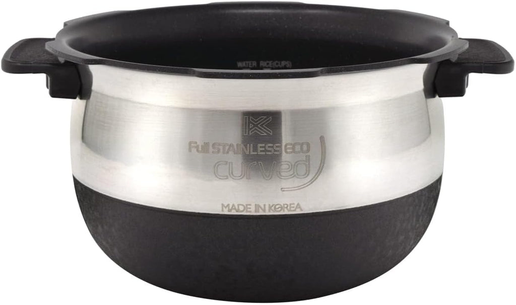 Stainless/Black 6 Cups Replacement Inner Pot for Rice Cooker E6668