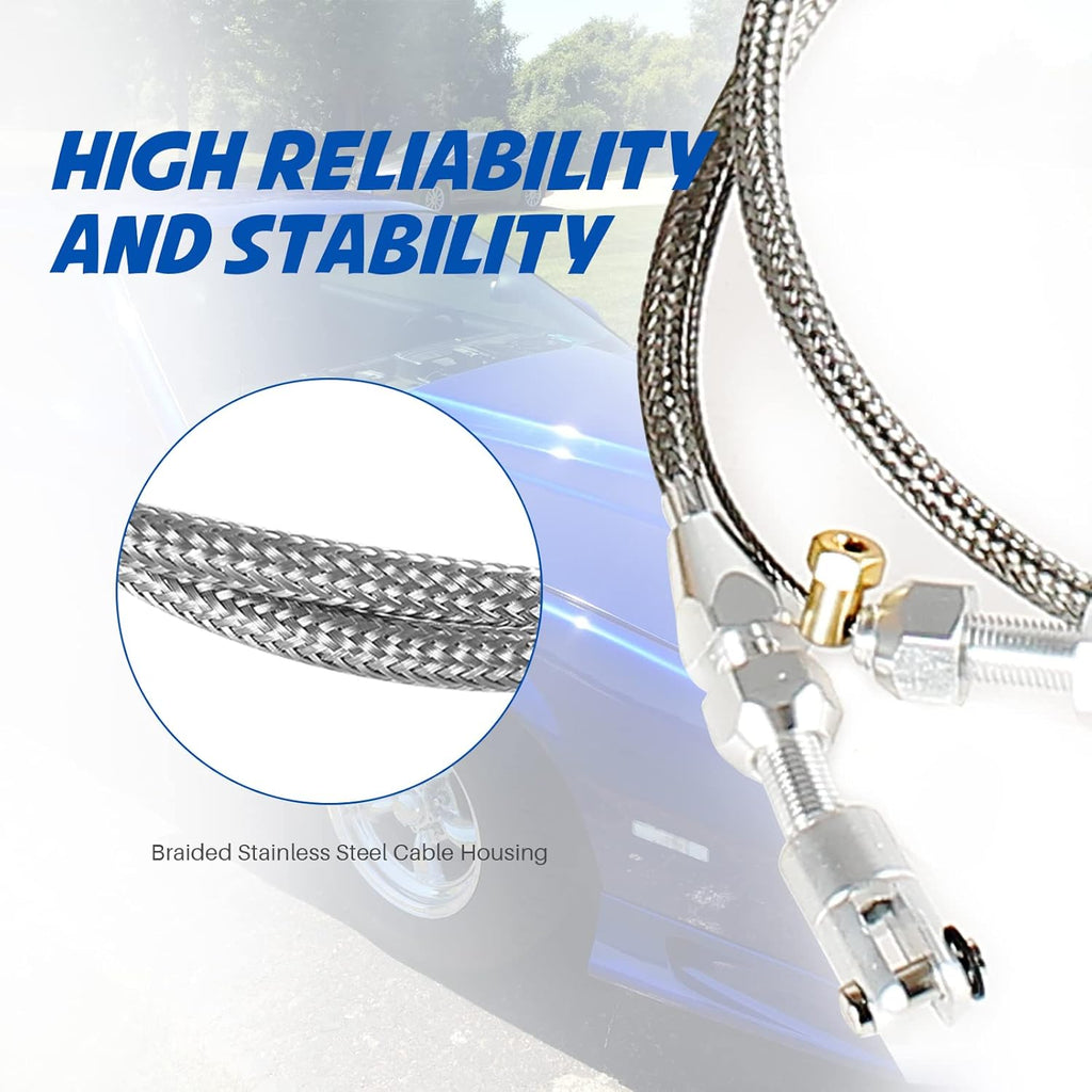 36 Stainless Steel Braided Throttle Gas Cable Kit U32843