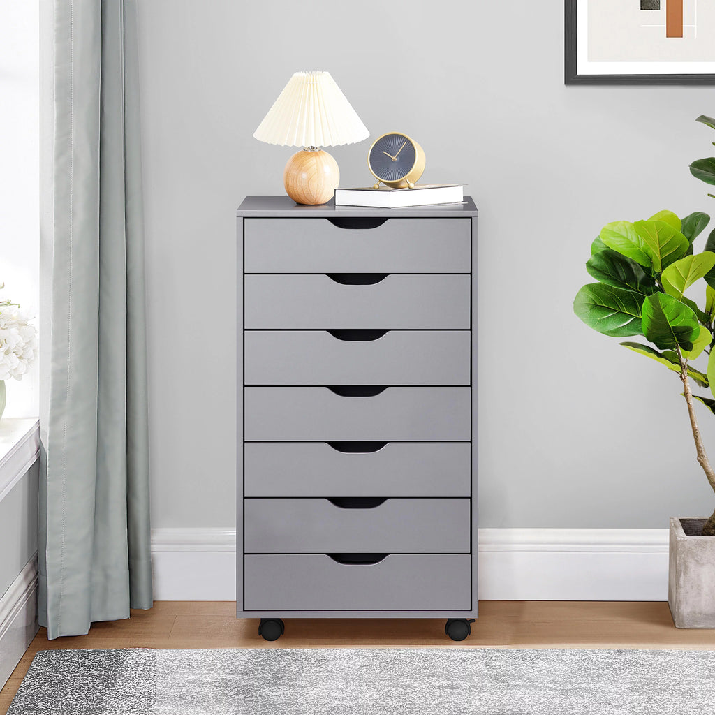 White 7 Drawer Dresser N93250