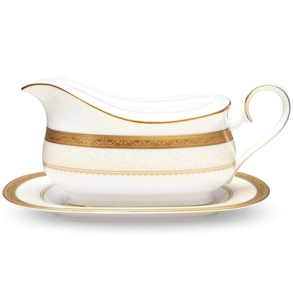 Gold Gravy Boat with Stand U282484