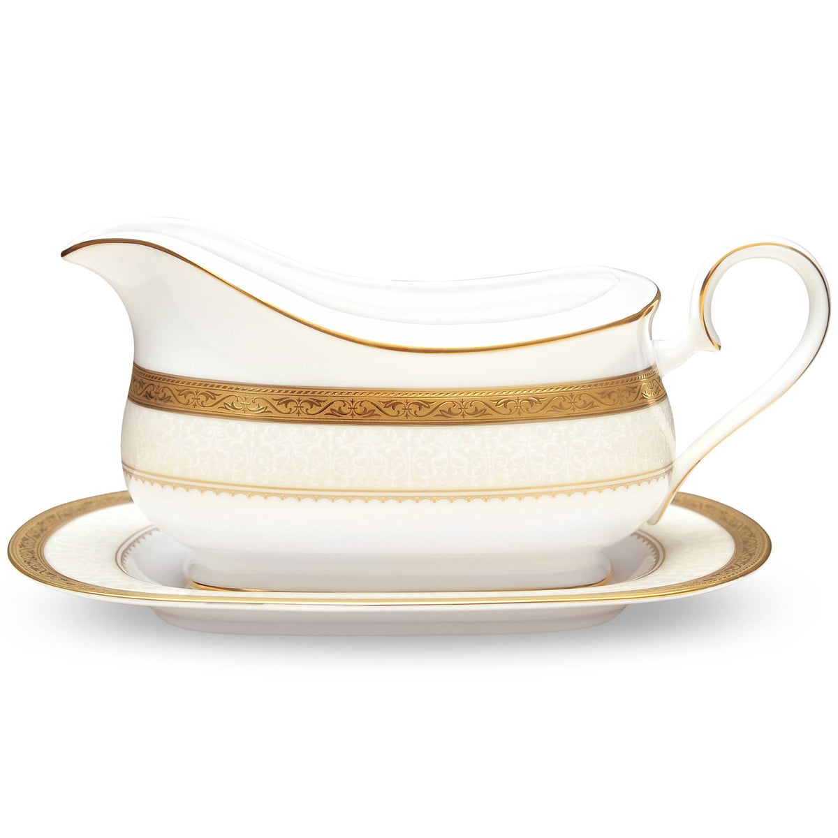 Gold Gravy Boat with Stand U282484