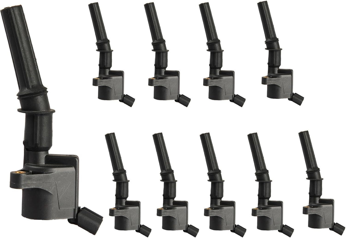 Set of 10 Ignition Coil Pack Compatible with Ford 6.8L V10 H605
