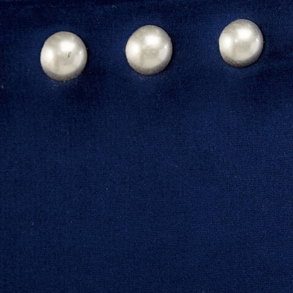 Blue Velvet King Size Upholstered Panel Bed V800
