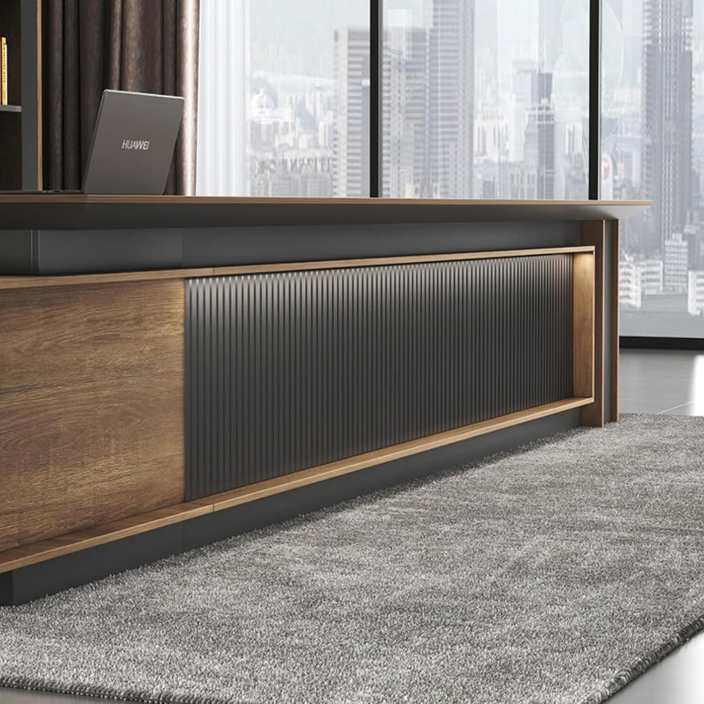 Height Adjustable L Shaped Desk with Drawer File Cabinet M1274