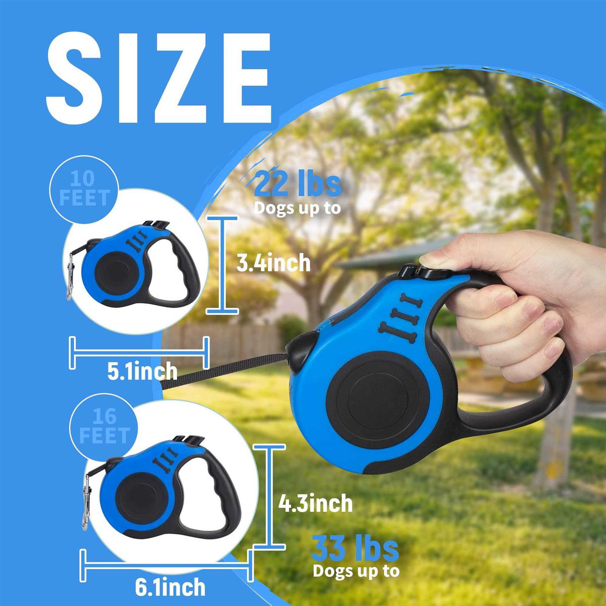 Retractable Dog Leash 10/16 FT O184