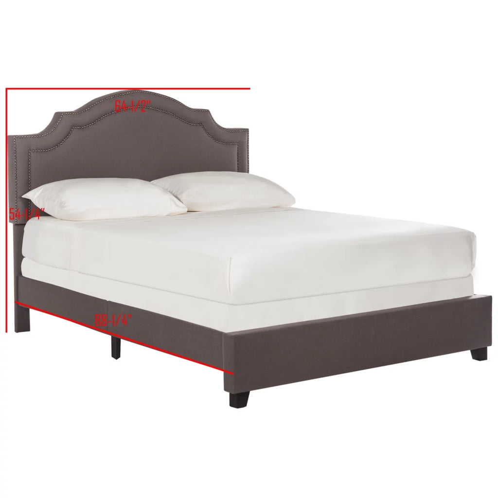 Dark Taupe Upholstered Bed Frame V3519