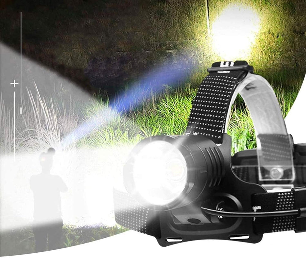 Rechargeable 10000 Lumens Zoomable Waterproof Headlamp V612