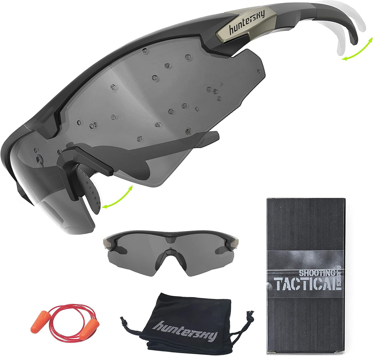 Tactical Shooting Glasses Ballistic Impact Protection Pack of 2 U634013