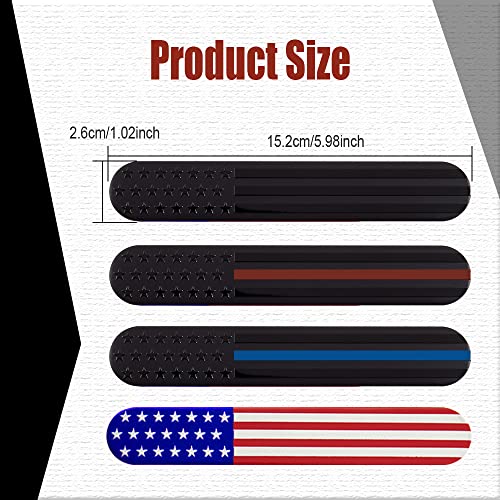 2PCS Metal American Flag Car Badge Decal R516934