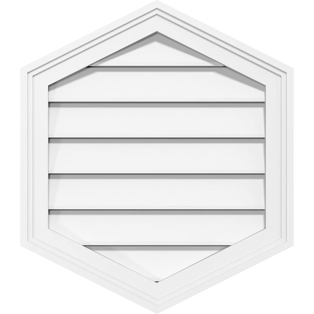 16x22W x 42x22H Vertical Peaked Surface Mount PVC Gable Vent 4/12 Pitch Z191