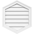 16x22W x 42x22H Vertical Peaked Surface Mount PVC Gable Vent 4/12 Pitch Z191