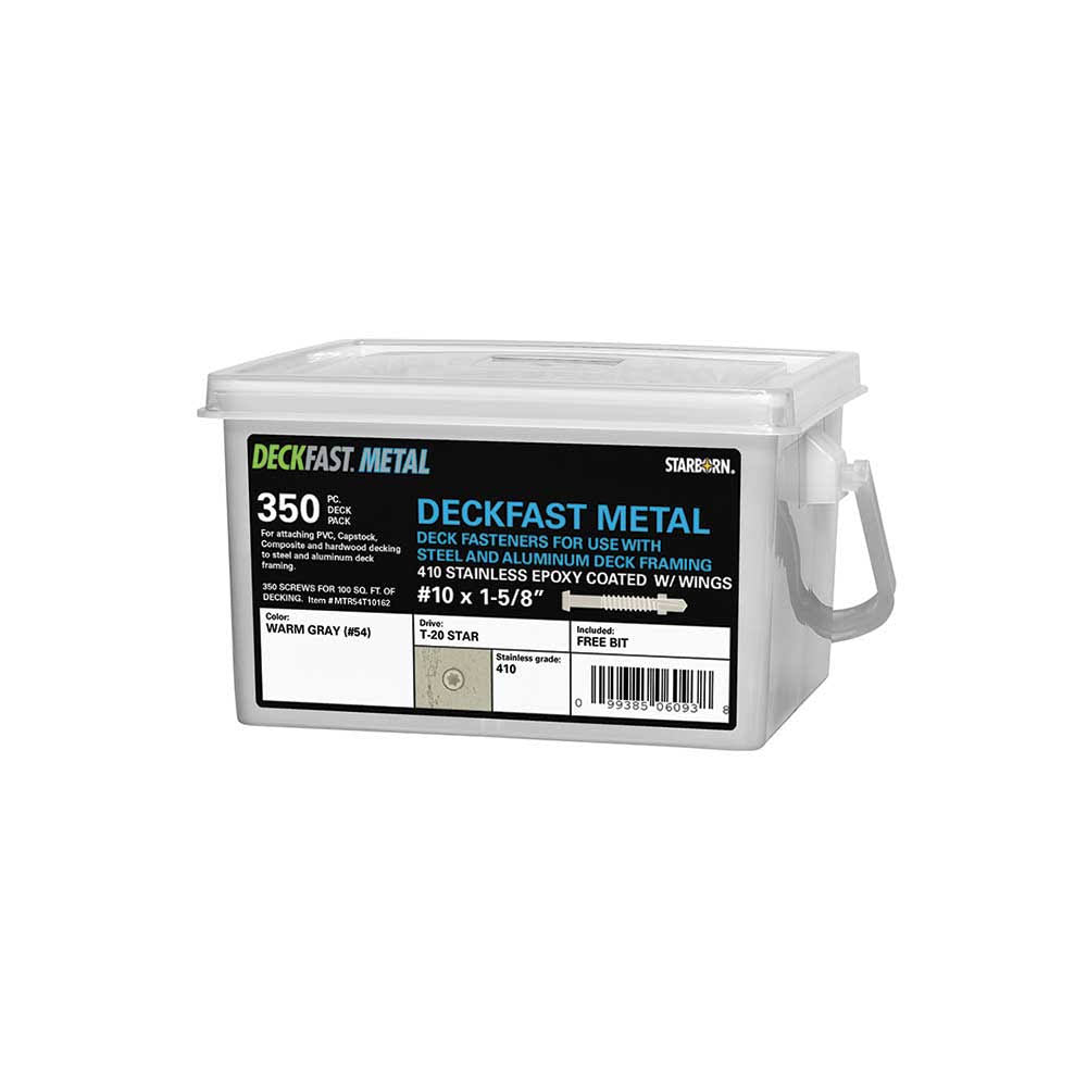 Deck Screws for Metal Framing, #12 x 2-3/8, Gray A26175