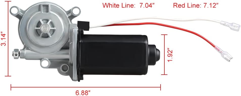RV Power Awning Motor Replacement with Dual Connector G612