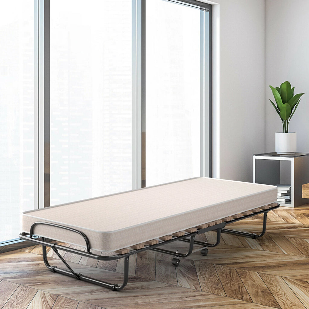 Folding Bed with Memory Foam Mattress B9271