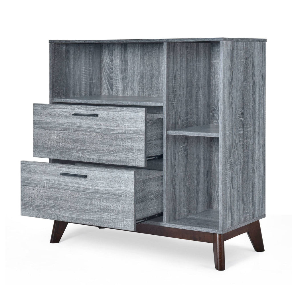 2 Drawer Cabinet Sonoma Gray Oak/Walnut M69875