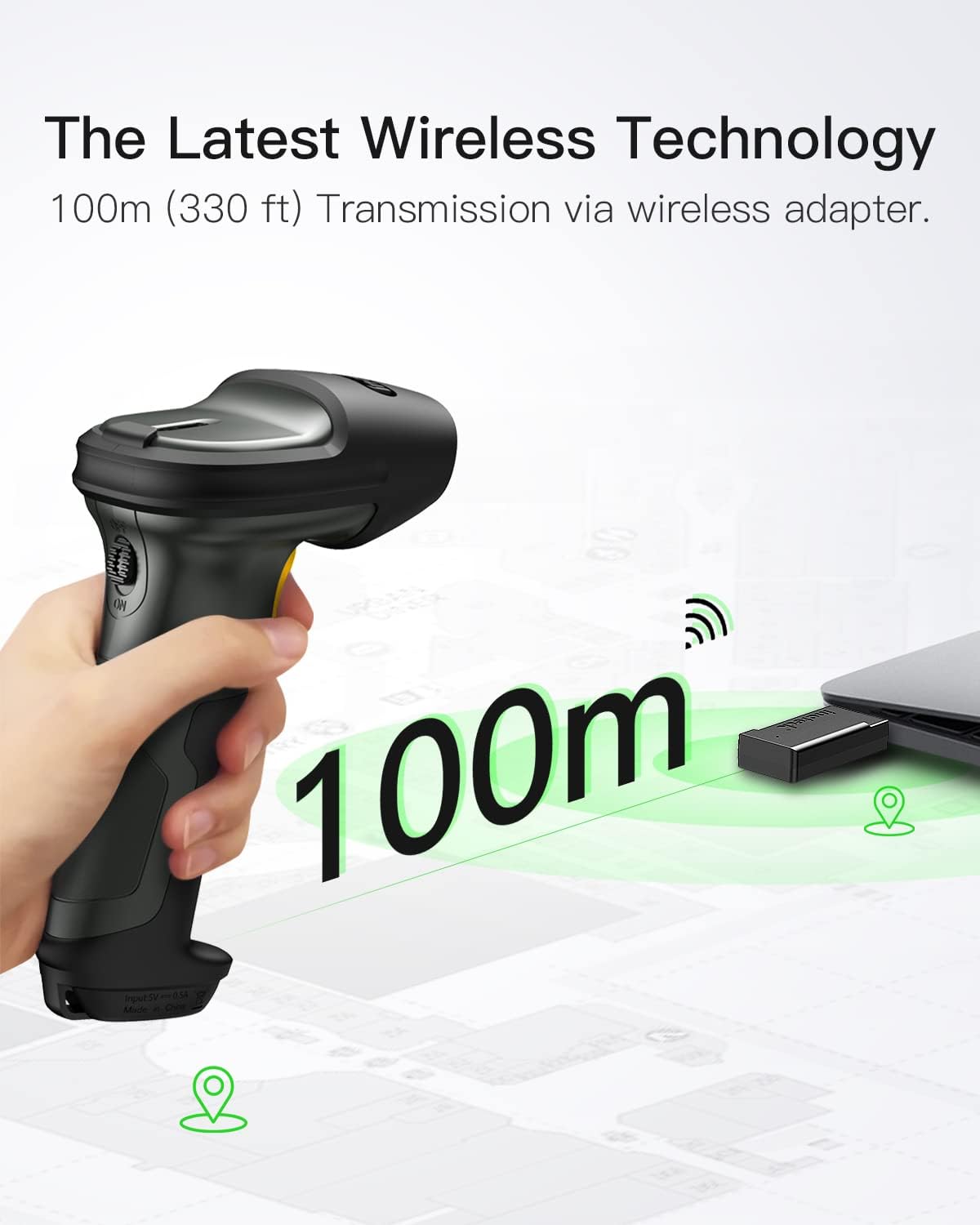 Wireless Barcode Scanner with Vibrating Function R253