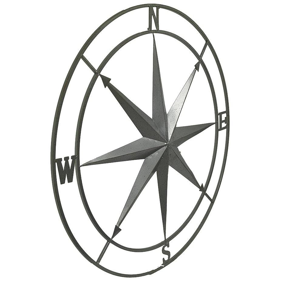 Metal Compass Rose Wall Hanging 36 in. P5623