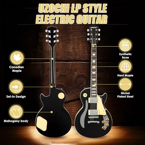 Electric Guitar Beginner Kit with 20W Amp, Solid Body, Mahogany Wood N1280