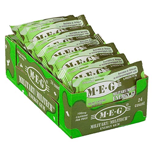Caffeine Energy Gum Spearmint 24 Pack F987