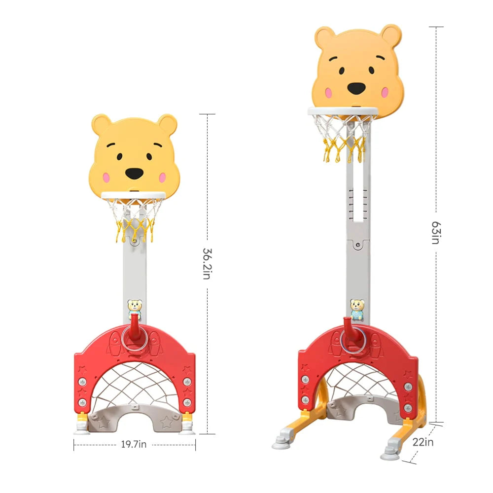 4 in 1 Adjustable Height Kids' Toddler Basketball Stand J63307