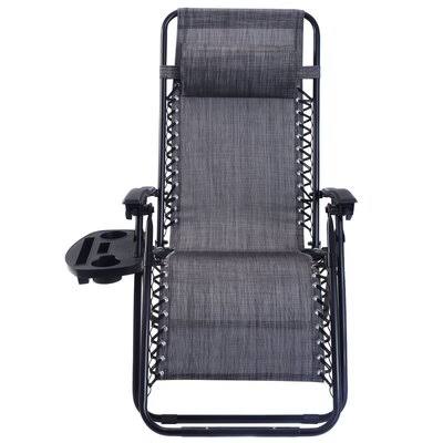 Gray Reclining Folding Zero Gravity Chair V440051