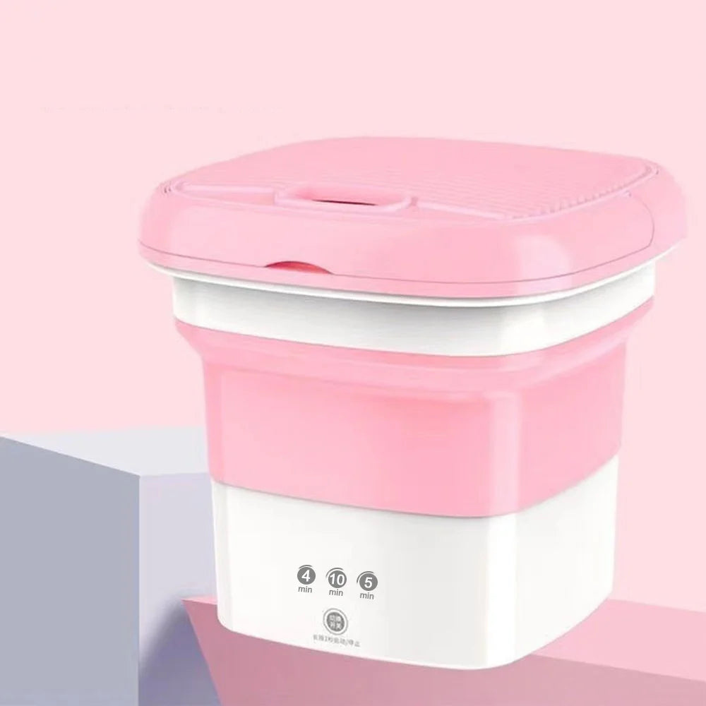 Compact Folding Washing Machine Pink I513