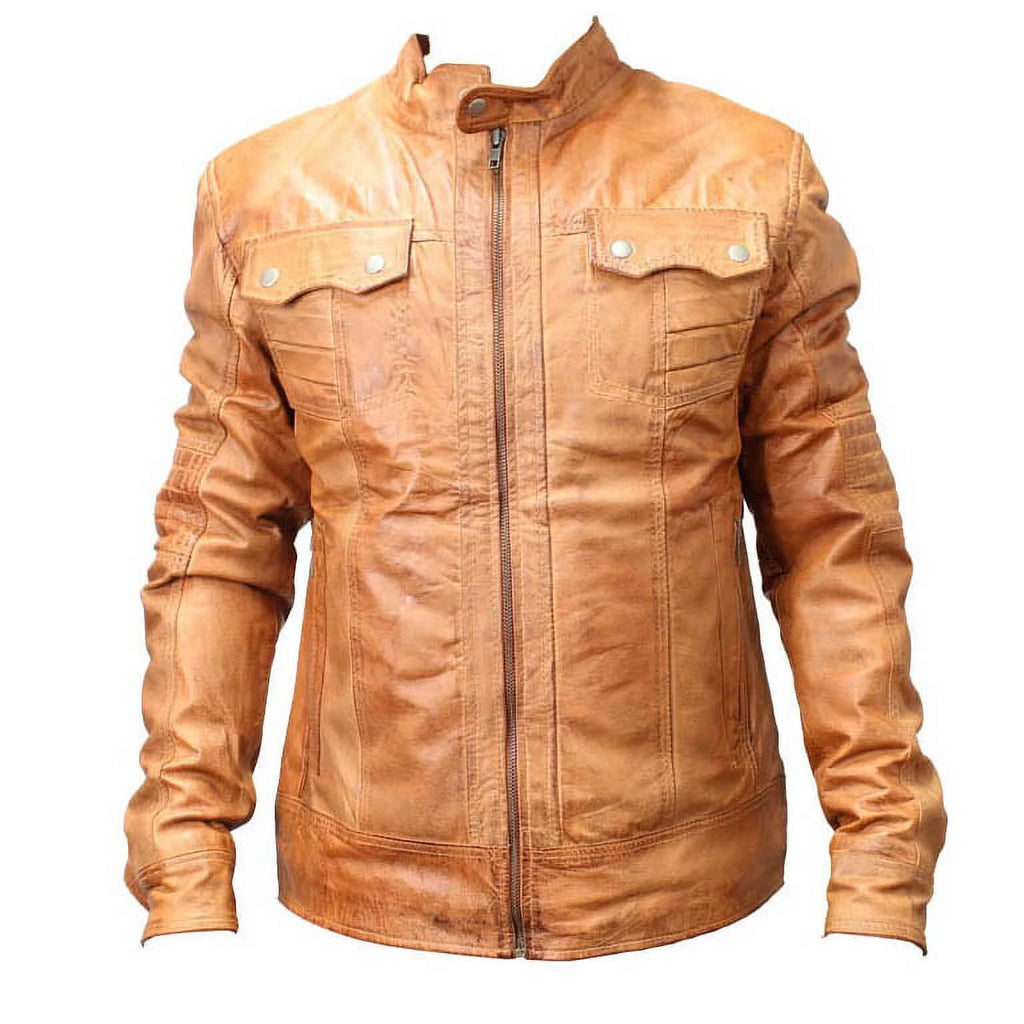 Brown Sheep Skin Leather Jacket V855743