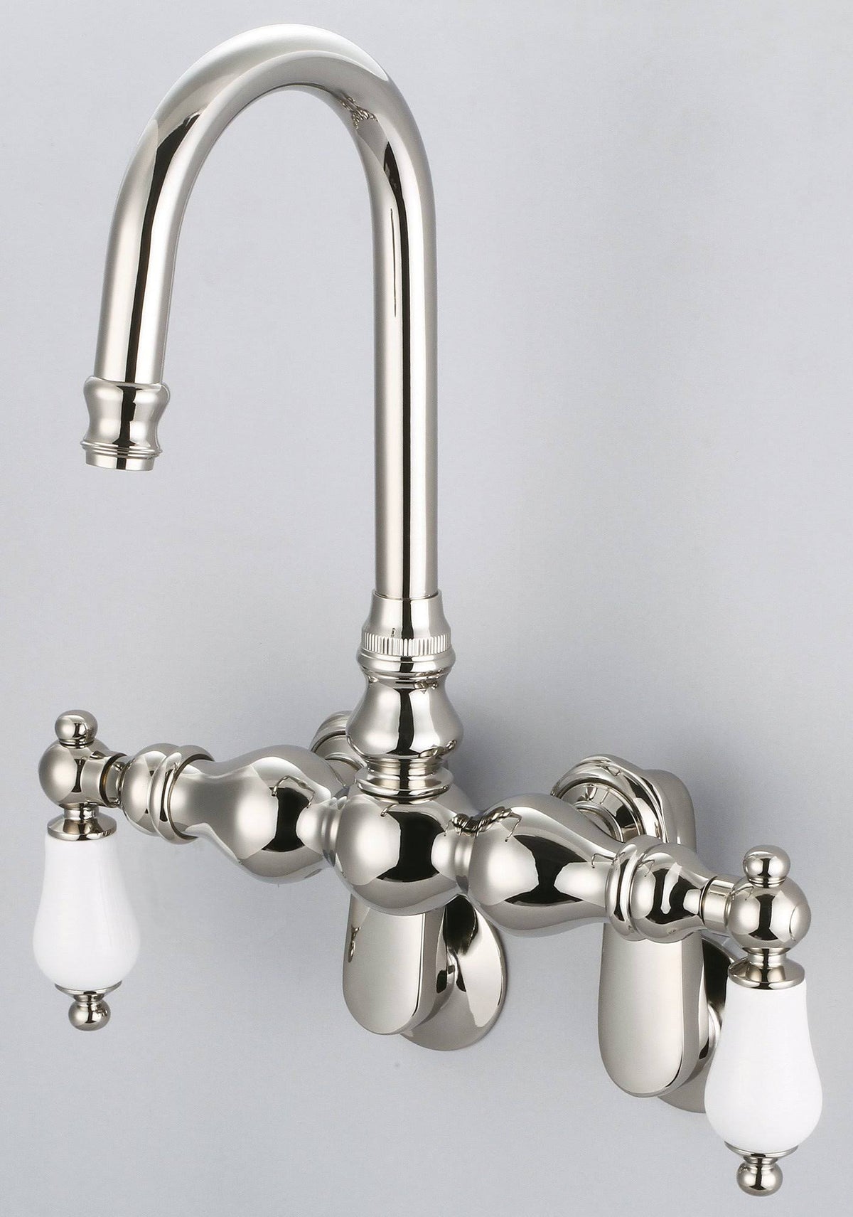 Vintage Classic Adjustable Spread Wall Mount Tub Faucet with Gooseneck Spout X21024
