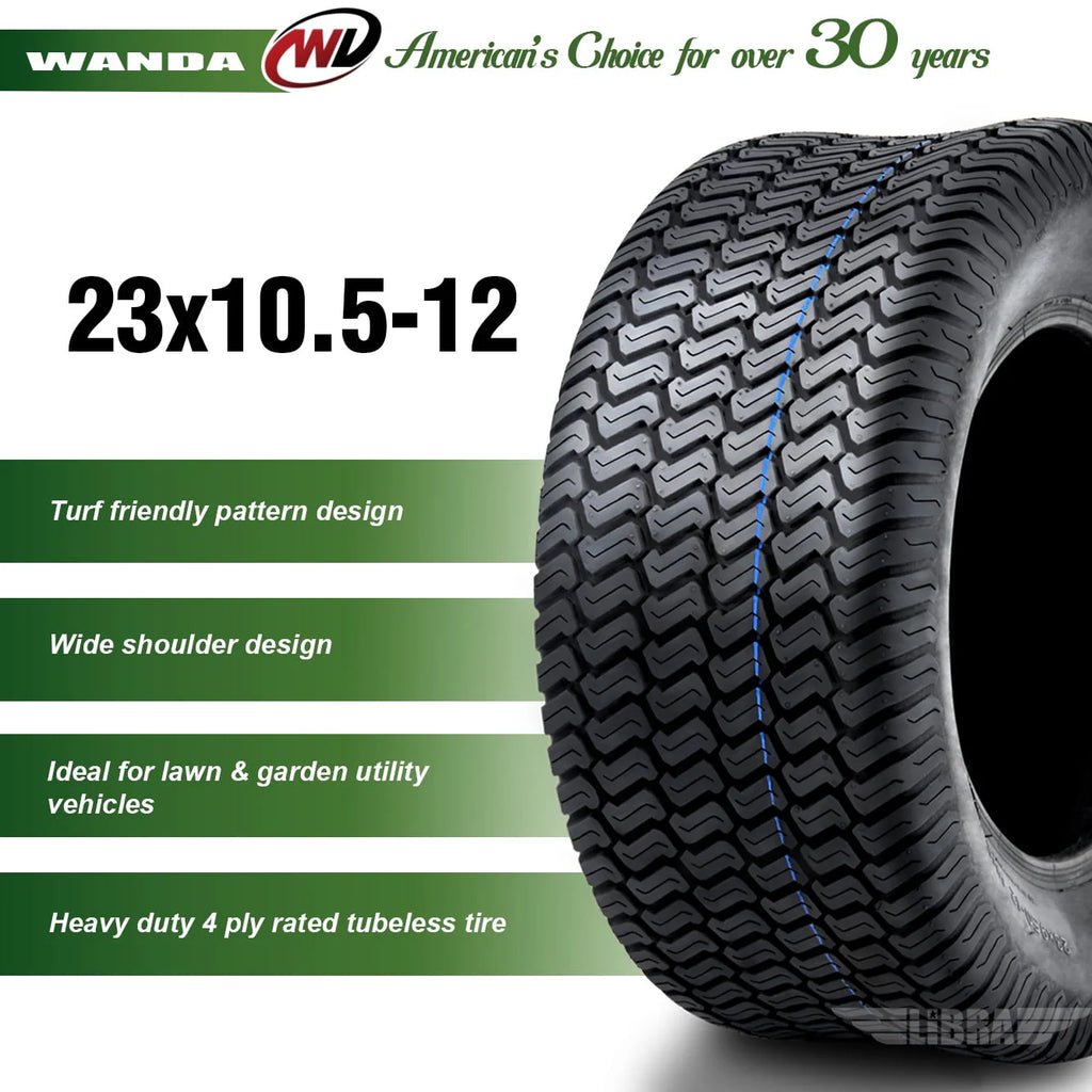 2 New 23x10.5-12 Turf Tires M2653