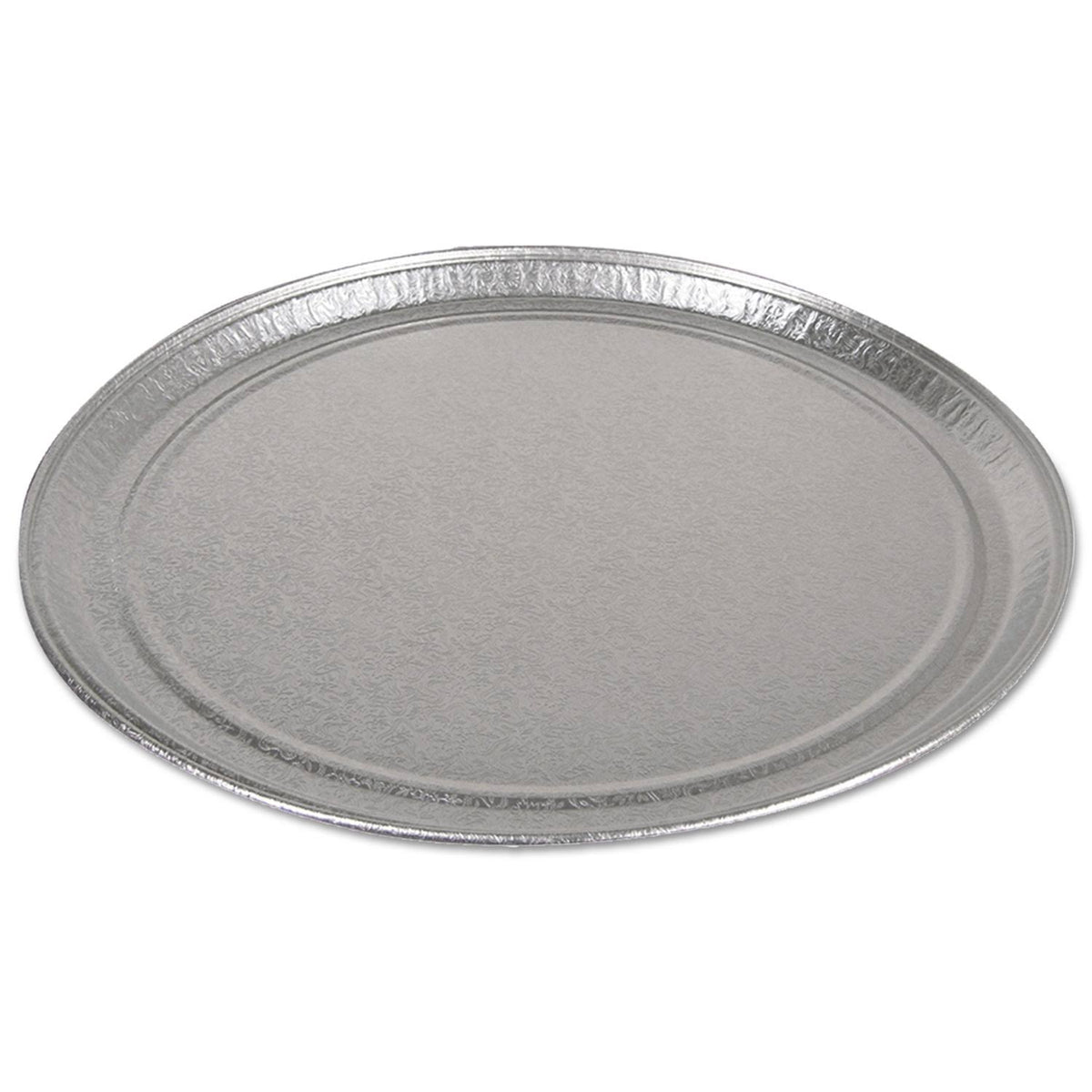 Aluminum Round Flat Embossed Tray Silver | 50/Case X4601