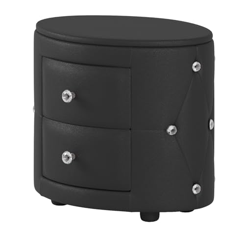 Queen Size Upholstered Bed with LED Headboard and 2 Nightstand with Drawers F3431