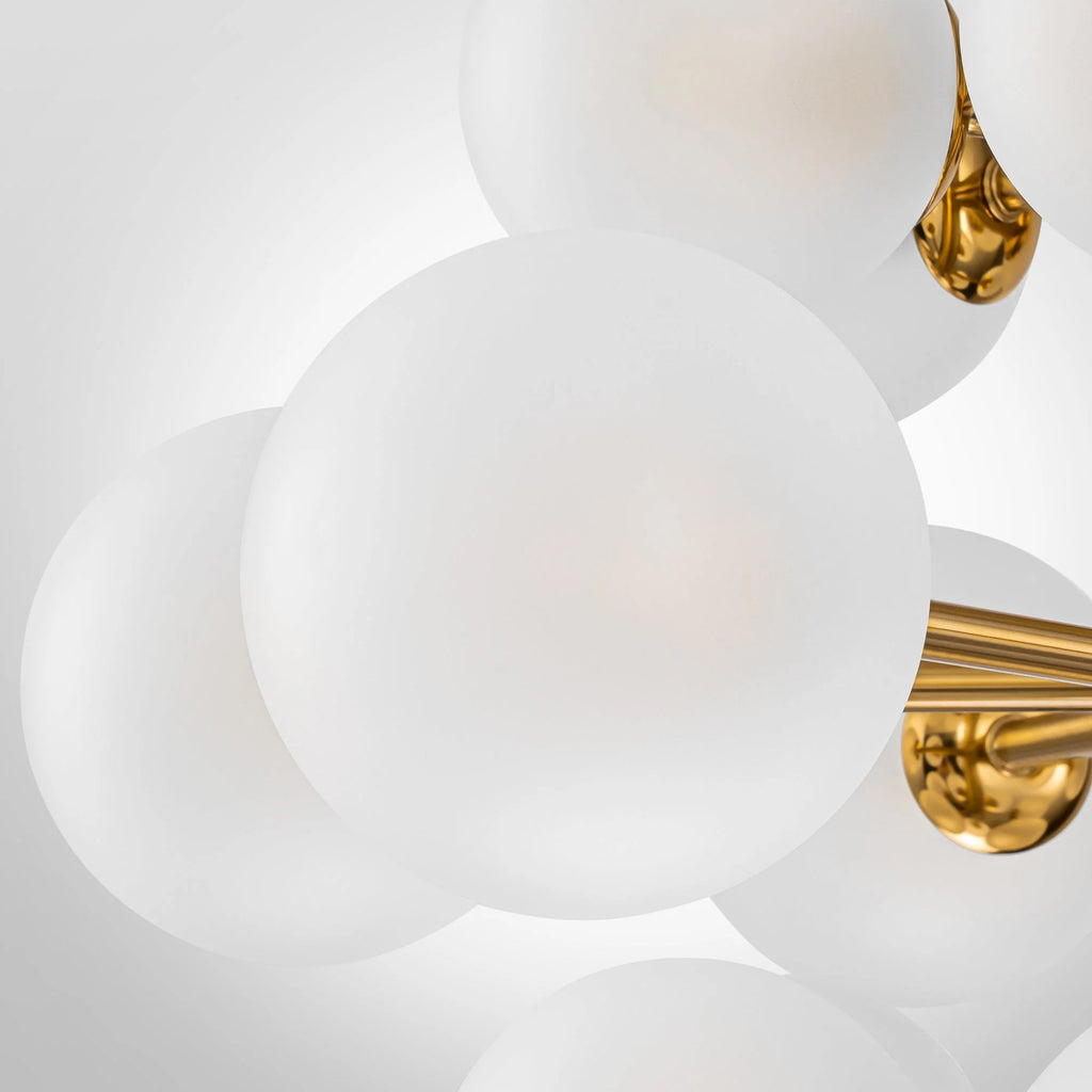 19-Light Dimmable Tiered Glass Bubble Chandelier F984985