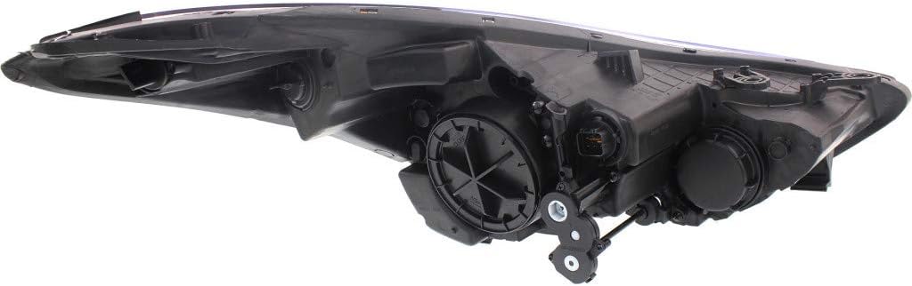 Headlight Assembly Passenger Side with Bulbs Black Housing Z11400