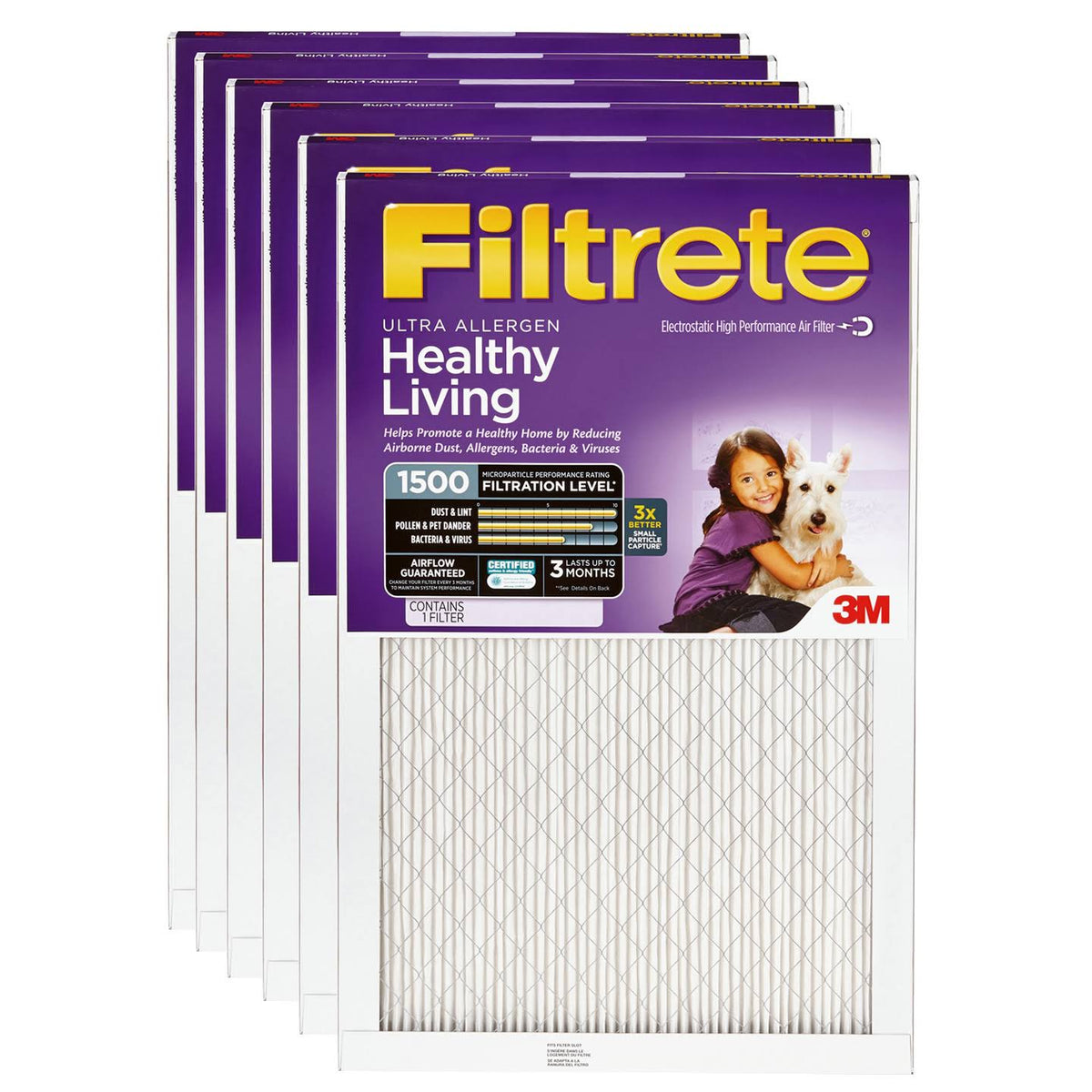 1500 Ultra Allergen Filter 17.5x23.5x1 6-Pack W78204