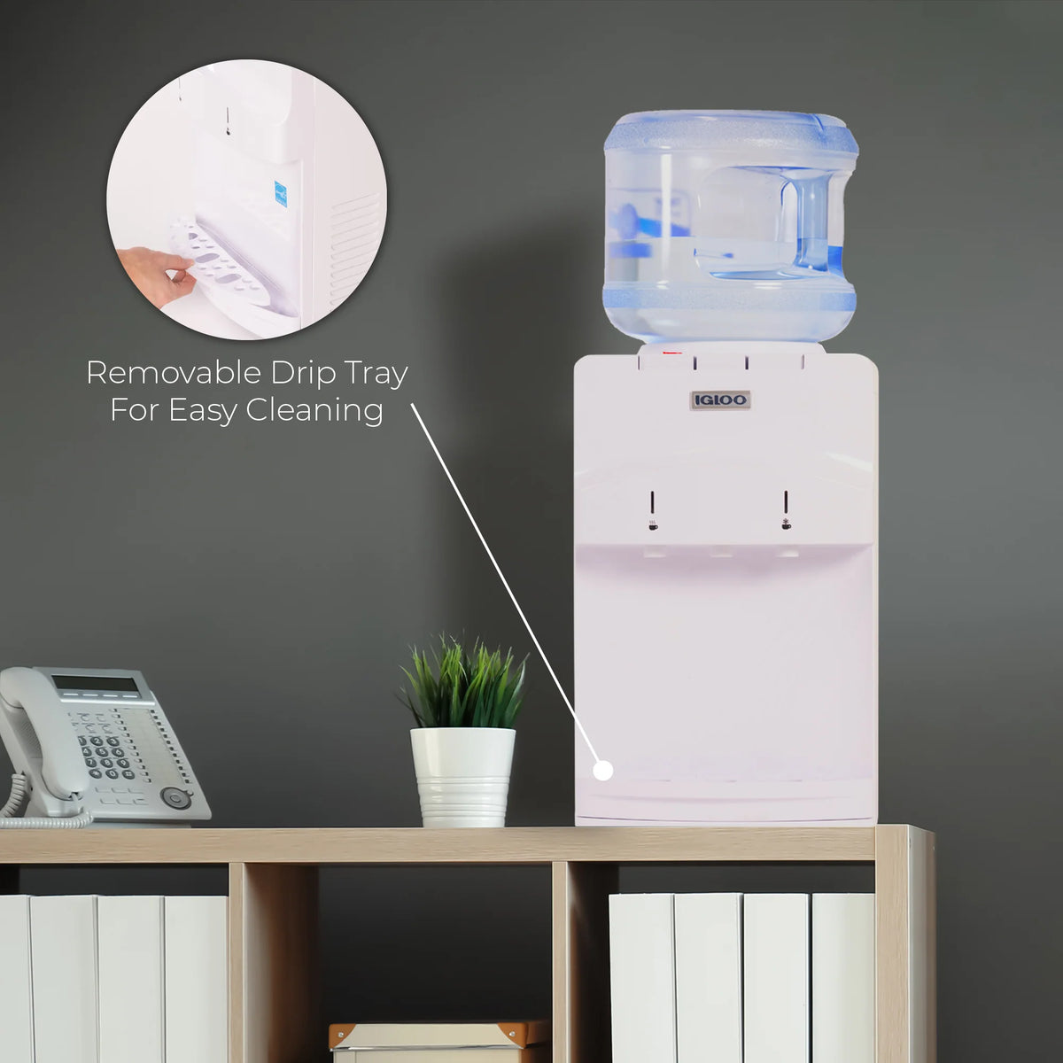 White Top Loading Hot & Cold Water Dispenser L664843