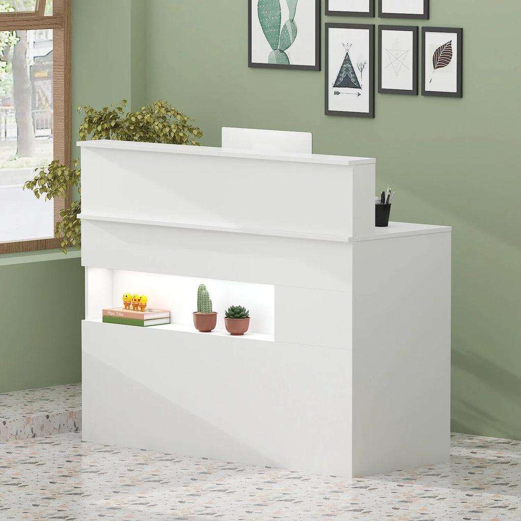 Rectangular Wood Reception Desk X7486