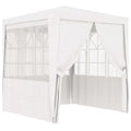 White Party Tent with Side Walls 6.6'x6.6' E4409
