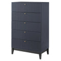 Blue Wood Dresser Drawer Chest D132