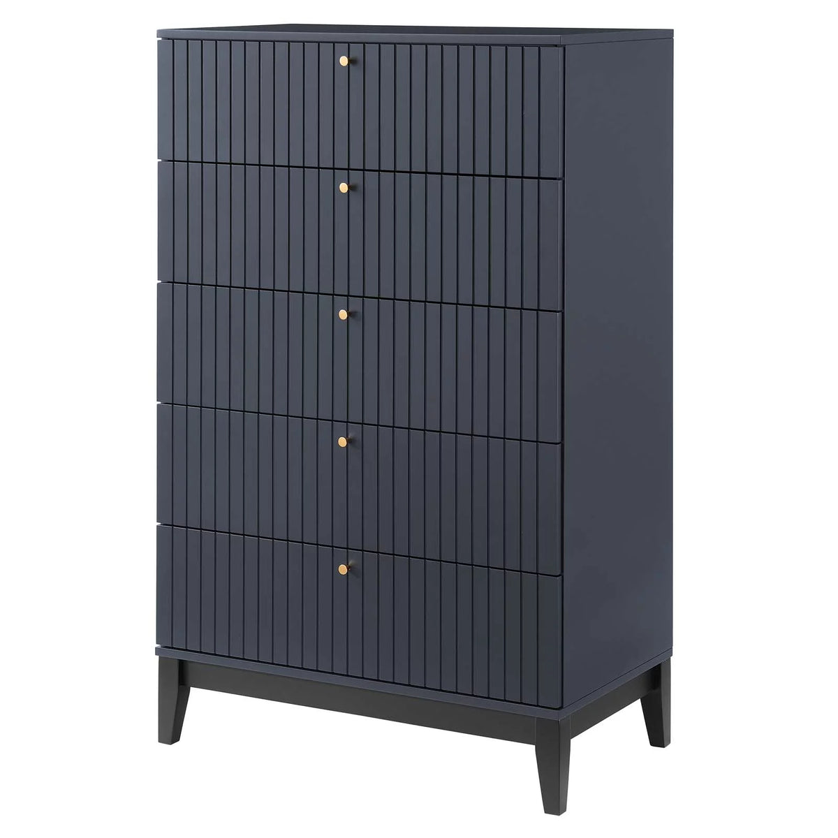 Blue Wood Dresser Drawer Chest D132