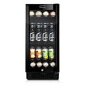 Black Glass 80-Can 3.4 Cu ft. Beverage Refrigerator M129539