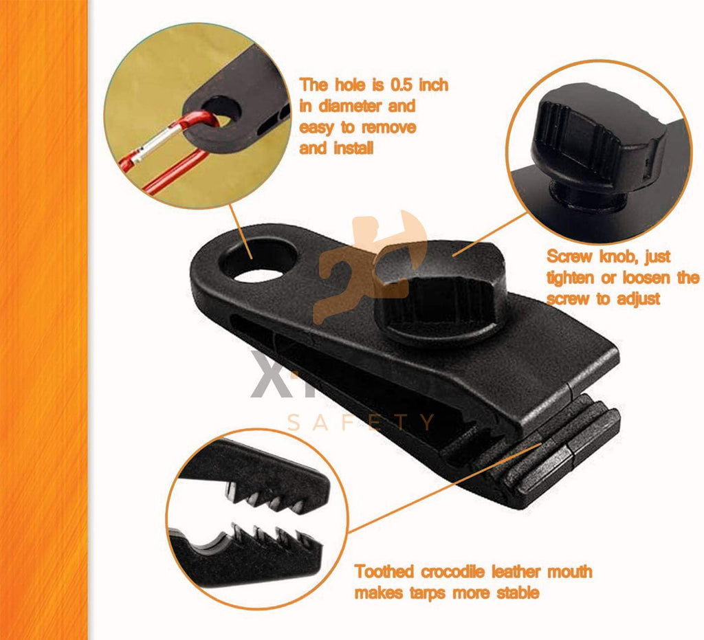10 Pack Heavy Duty Reusable Tarp Clips Q7846