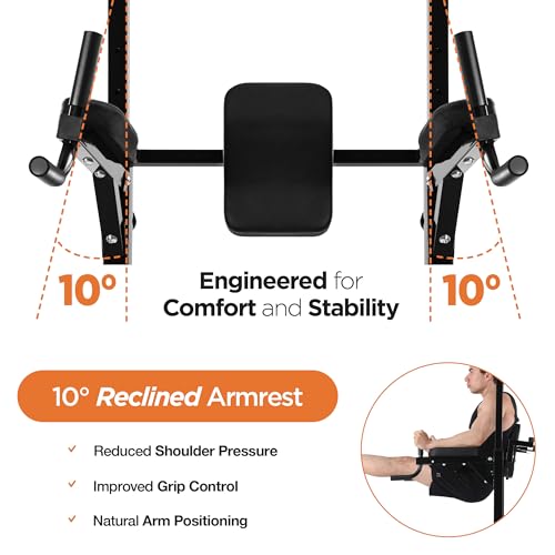 Pull Up Bar Free Standing Power Tower, Height Adjustable, 440LBS Capacity U430